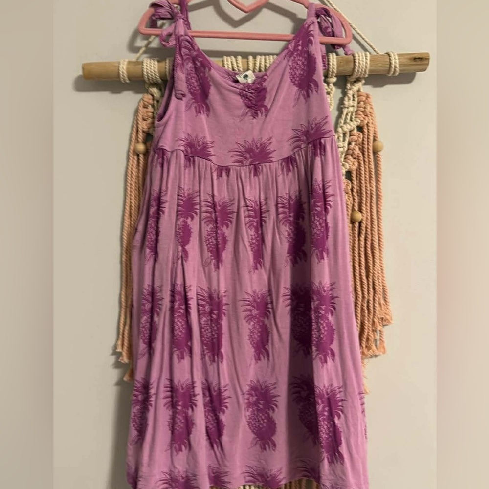 Kate Quinn Purple Pineapple Print Dress